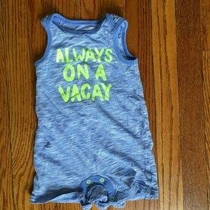 Cat & Jack Boys Always on a Vacay Tank Romper